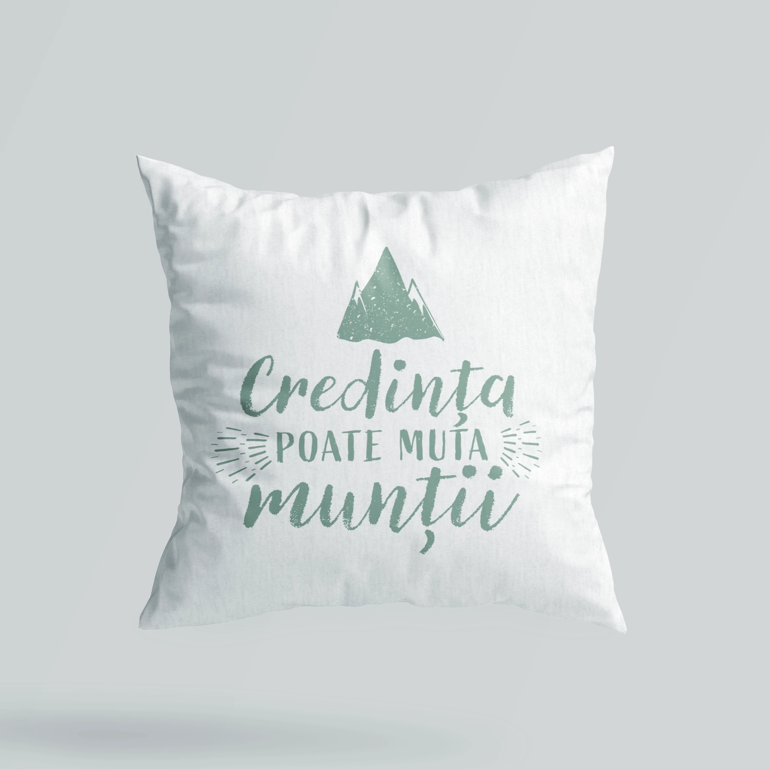 Perna cadou crestin - Credinta poate muta muntii Perna cadou crestin - Credinta poate muta muntii
